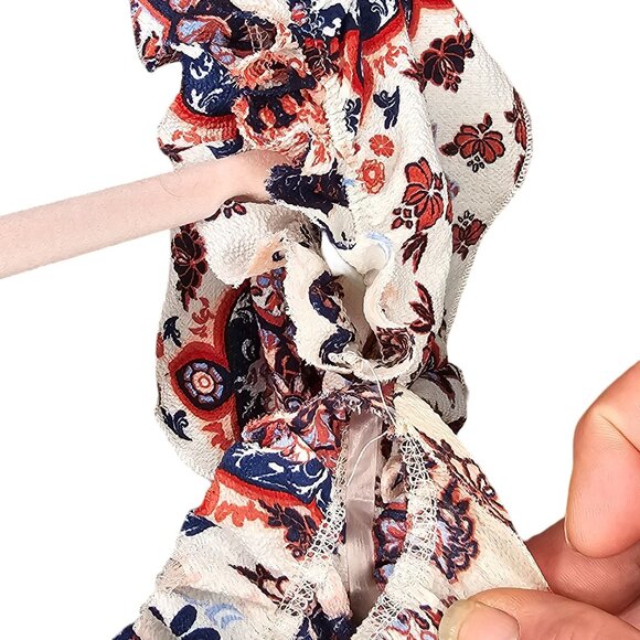 Love Spell Women's Floral Off-Shoulder Blouse Large Multicolored Ruffle Sleeve - Picture 5 of 8